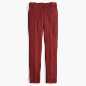 J. Crew 365 Cameron Slim Crop Pant in Burgundy